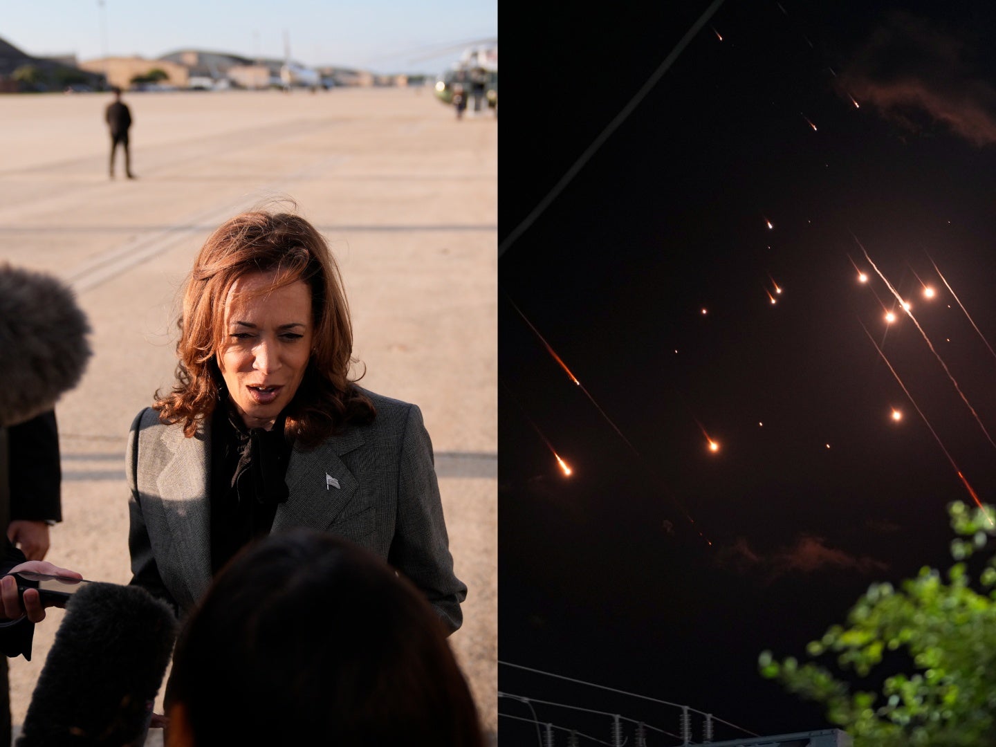 Vice President Kamala Harris has spent the day in meetings as Iran attacks Israel