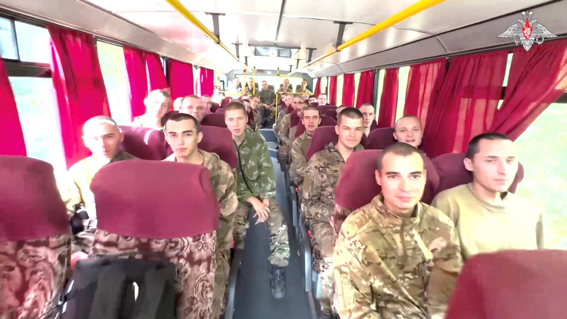 File A still image from a video shows what it said to be Russian service personnel captured by Ukrainian troops during an incursion into the Kursk region, following the latest exchange of prisoners from footage published 14 September