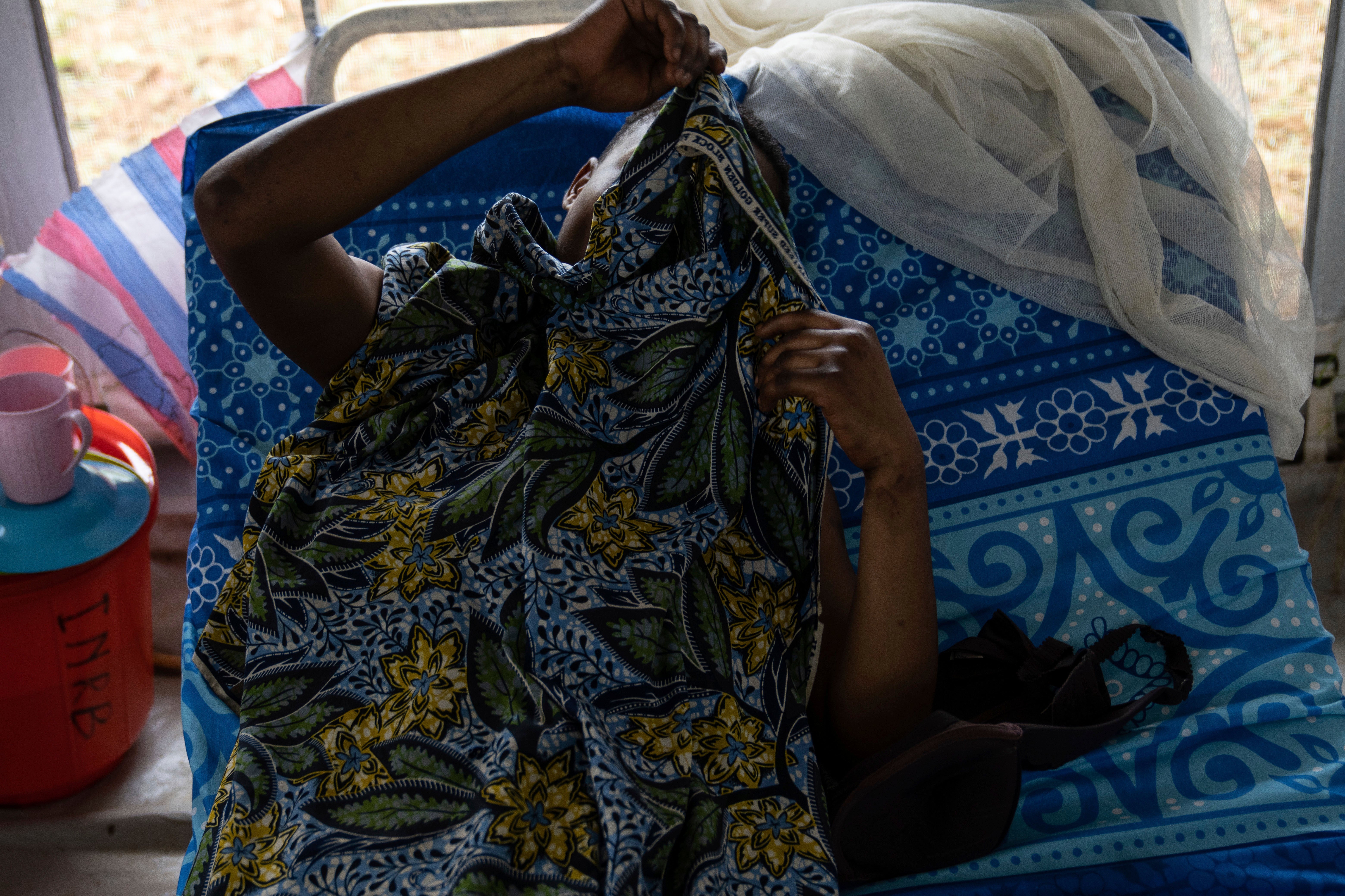 Congo Mpox A sex worker suffering from mpox, lies down Wednesday, September 4, 2024 in the general hospital in Kamituga Sex Workers