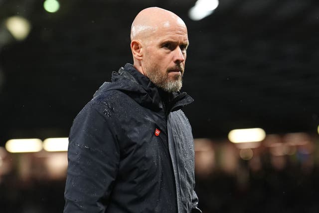 Erik ten Hag urged Manchester United to keep the faith after their defeat to Tottenham (Martin Rickett/PA)