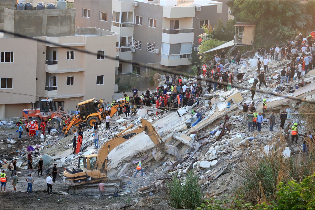 A Lebanese family was holding a Sunday gathering when an Israeli strike toppled their building