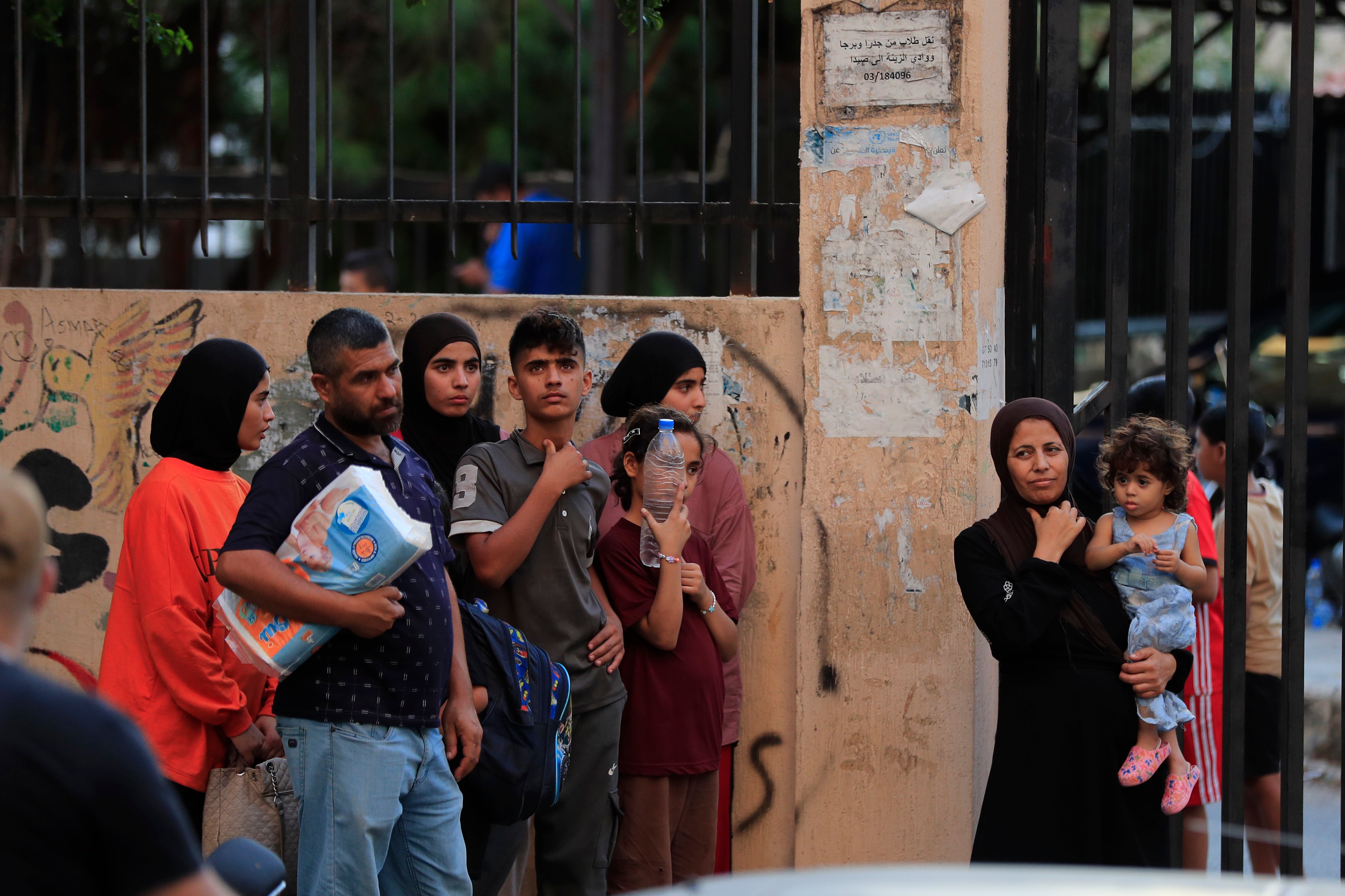 People fleeing the southern villages amid ongoing Israeli airstrikes