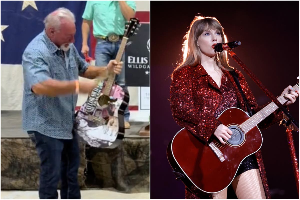 Taylor Swift: Texas man who smashed guitar at auction explains why he did it Taylor Swift: Texas man who smashed guitar at auction explains why he did it