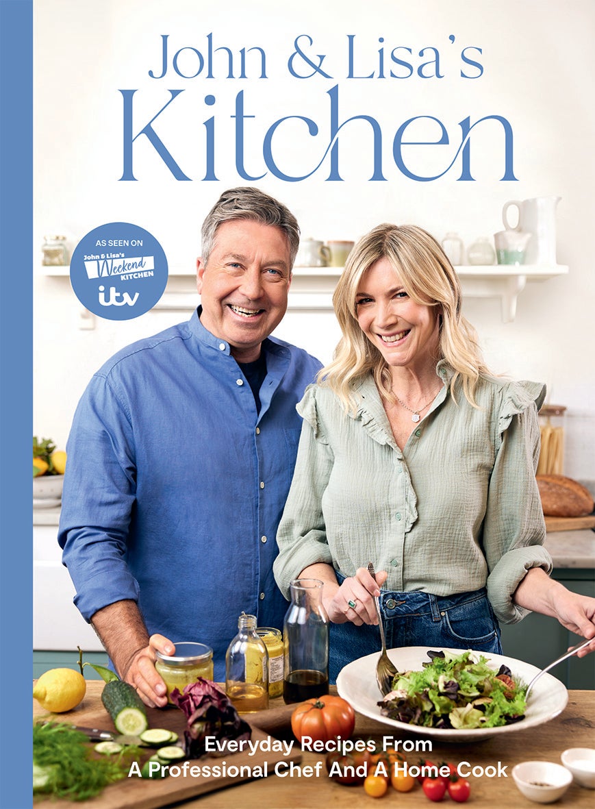 The new book charts 100 recipes from their ITV show ‘John and Lisa’s Weekend Kitchen’