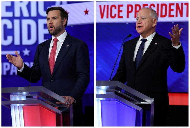 <p>JD Vance and Tim Walz faced off in the vice-presidential debate</p>