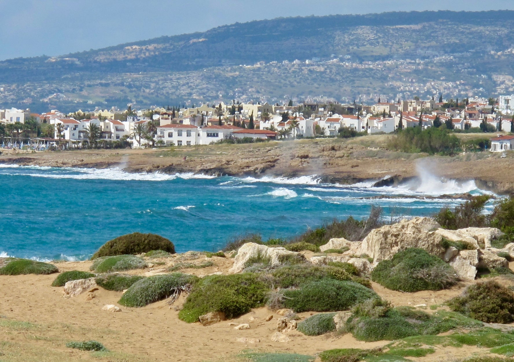 Destino dos sonhos? A costa perto de Paphos, no oeste de Chipre