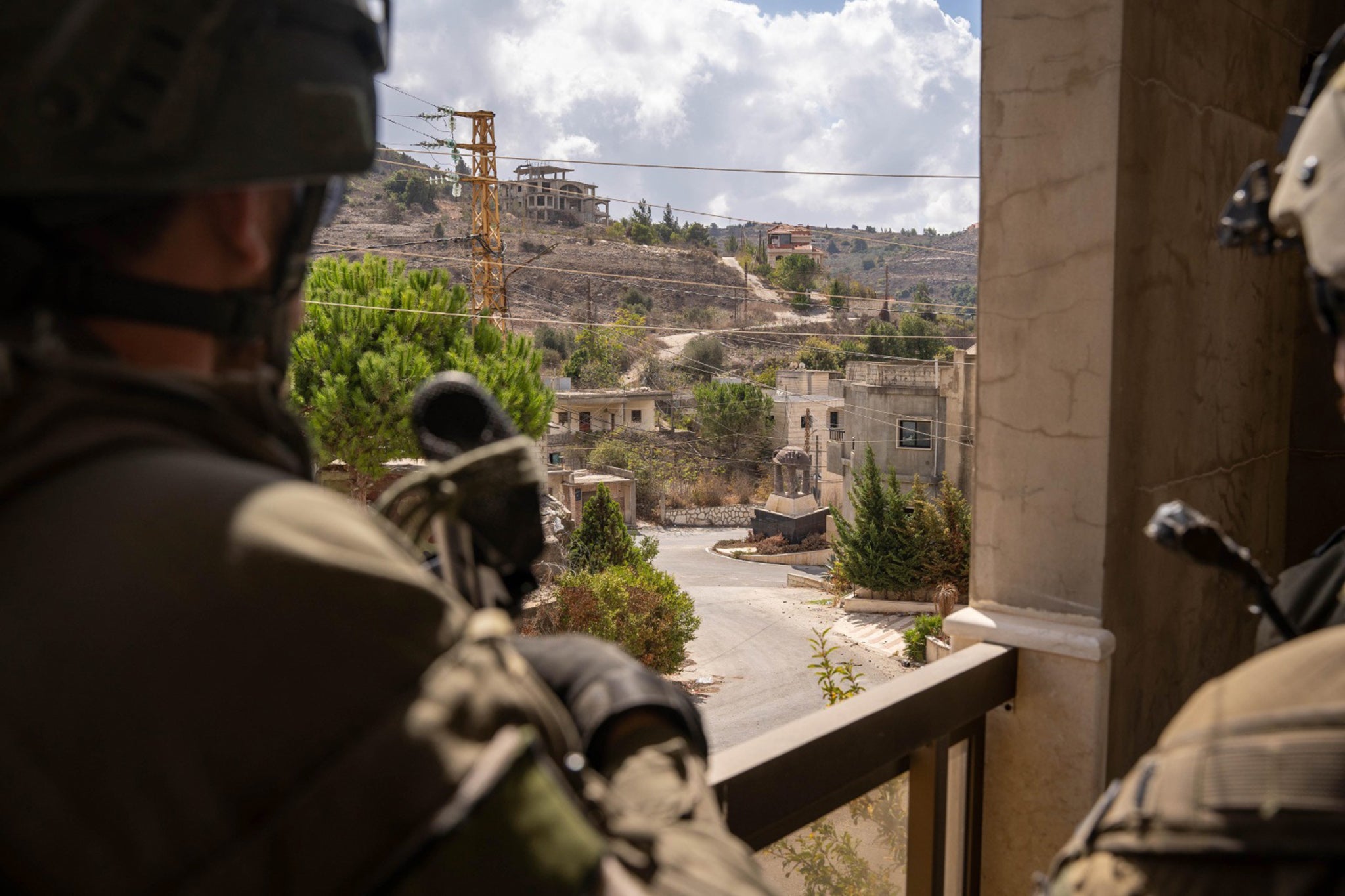 Image released by the Israeli military shows the Paratroopers Brigade in southern Lebanon