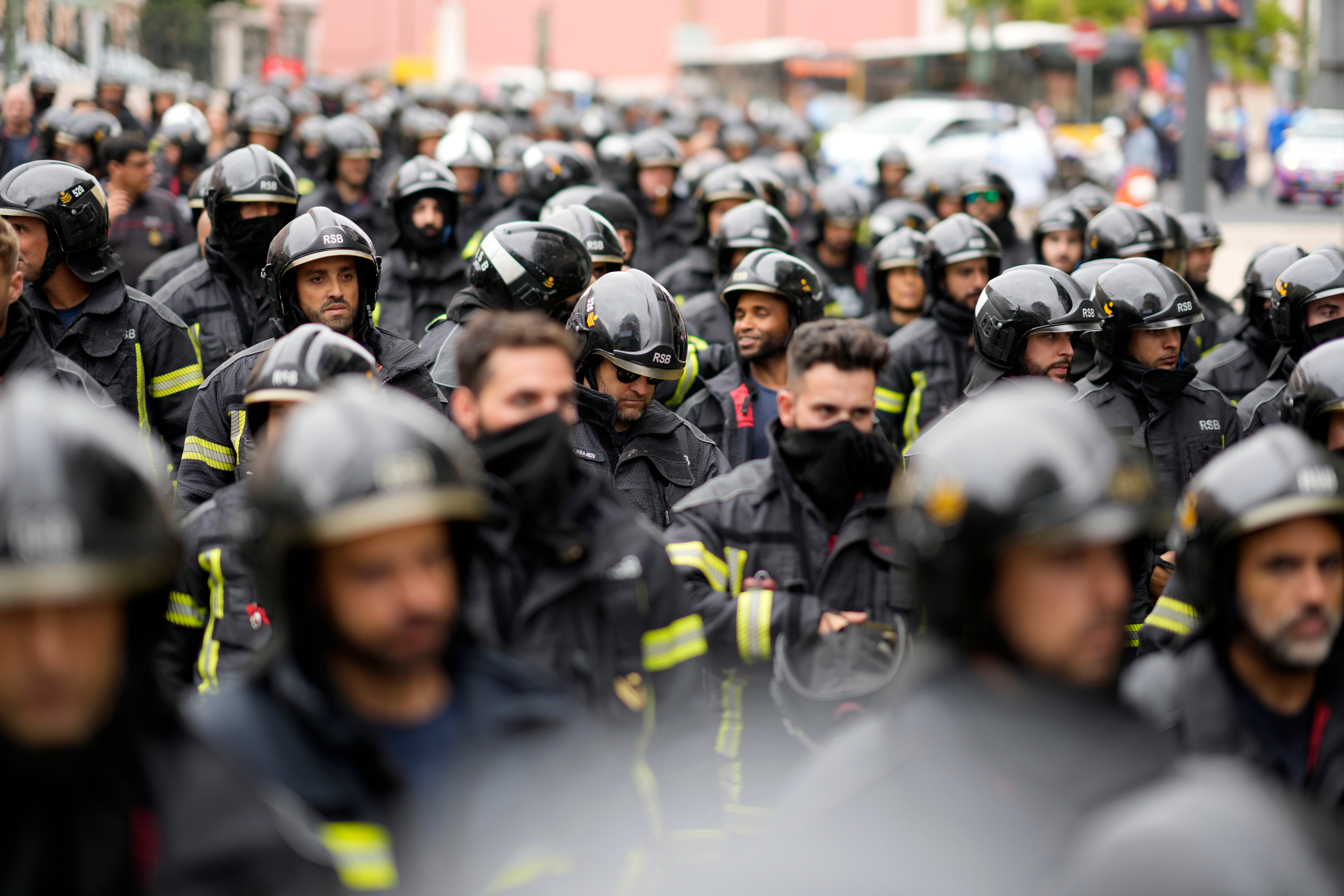 Portugal Firefighters Protest