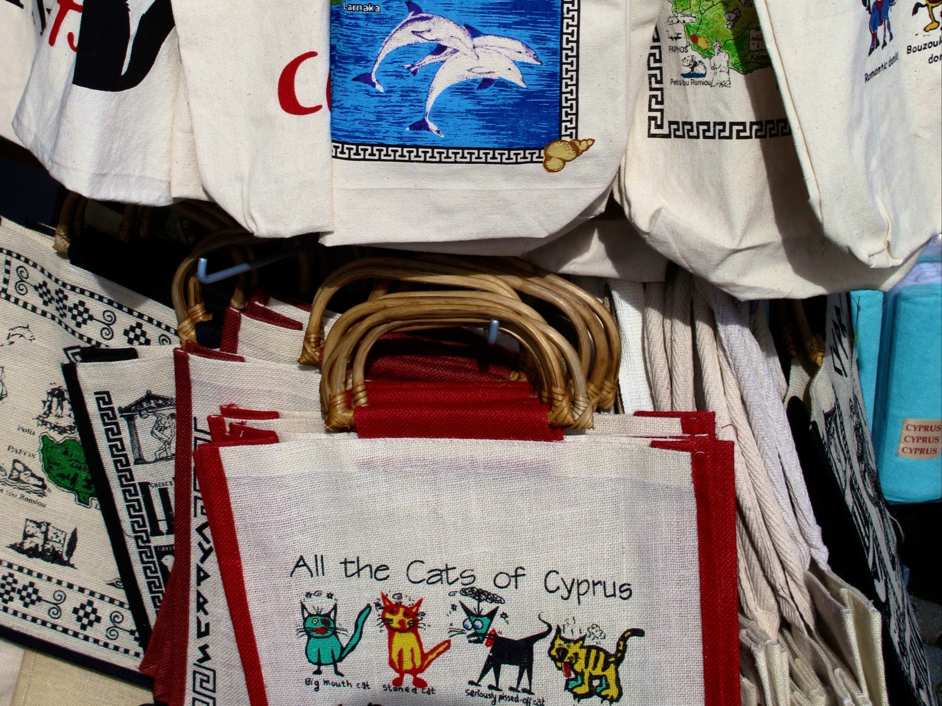  Souvenirs on sale in Ayia Napa, the leading Cypriot beach resort