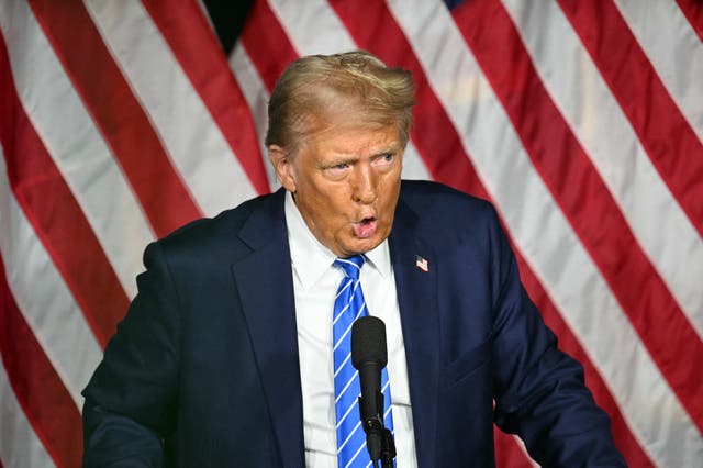 <p>Donald Trump described the traumatic brain injuries suffered by 109 US service members following an Iranian ballistic missile attack as ‘headaches’ at a press conference on October 1 </p>