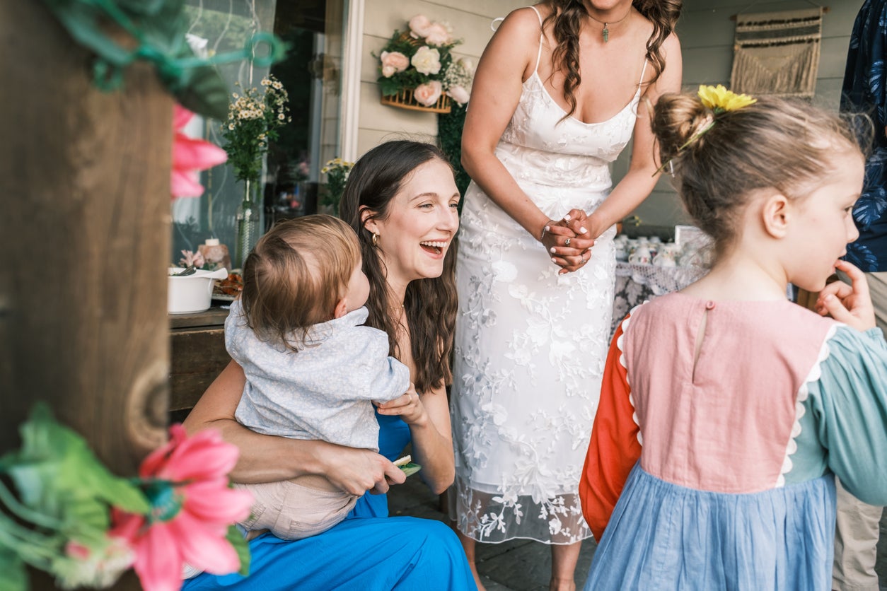 A bride has sparked a Reddit debate about not wanting children at her weddings