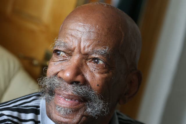 Alford Gardner who arrived in Britain in 1948 on the first Windrush ship to dock in Tilbury, Essex (Nigel Roddis/PA)