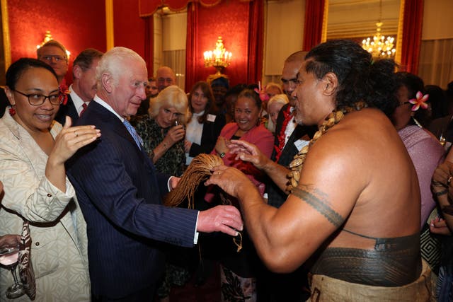 Charles danced with former Samoan rugby player Freddie Tuilagi (Adrian Dennis/PA)