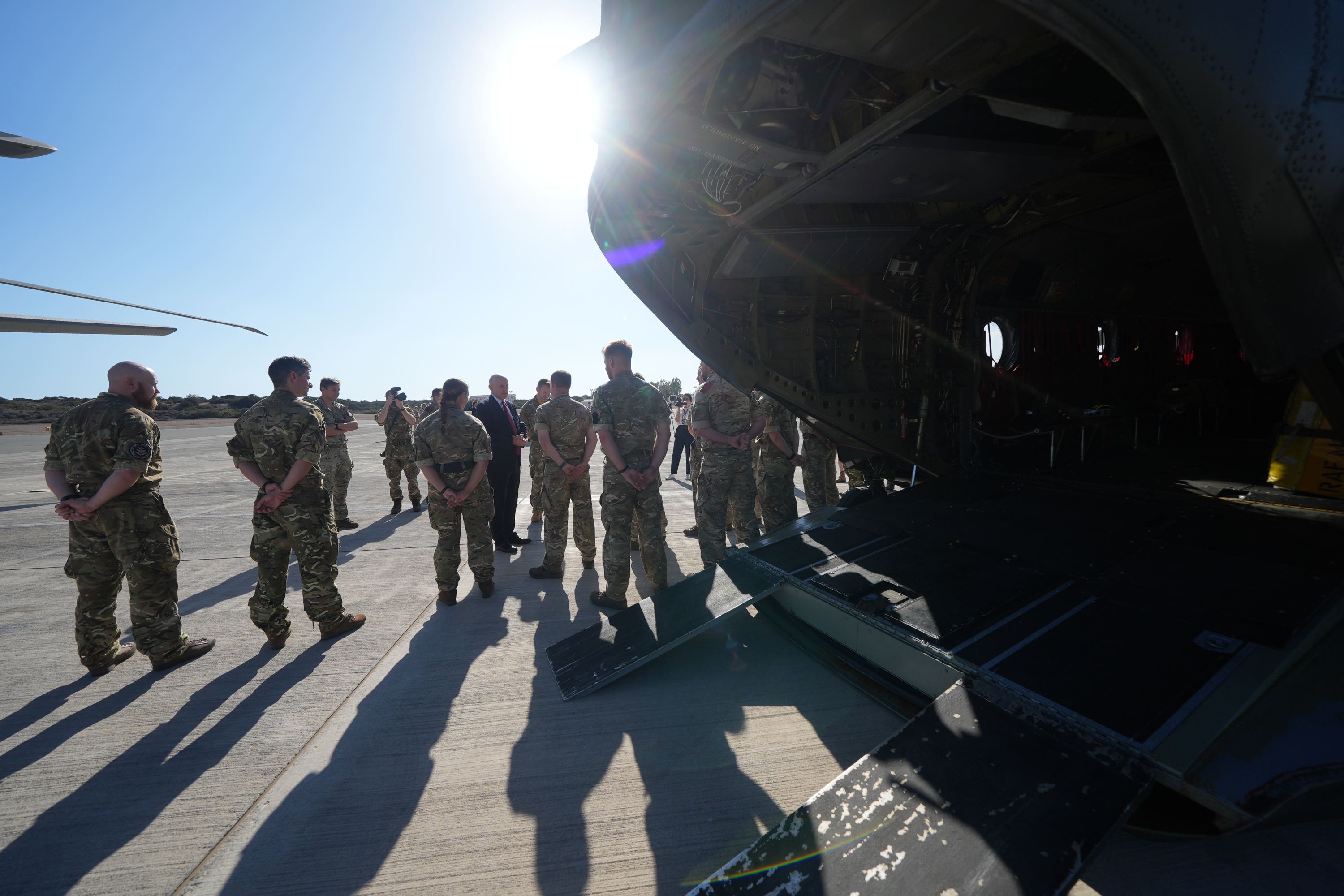 Defence Secretary John Healey visits RAF Akrotiri, Cyprus (Yui Mok/PA)