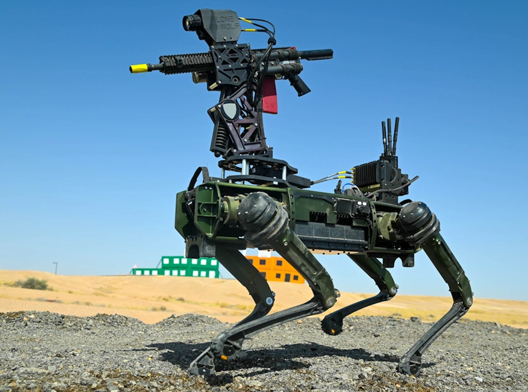 Robot dog goes over rehearsals at Red Sands IEC