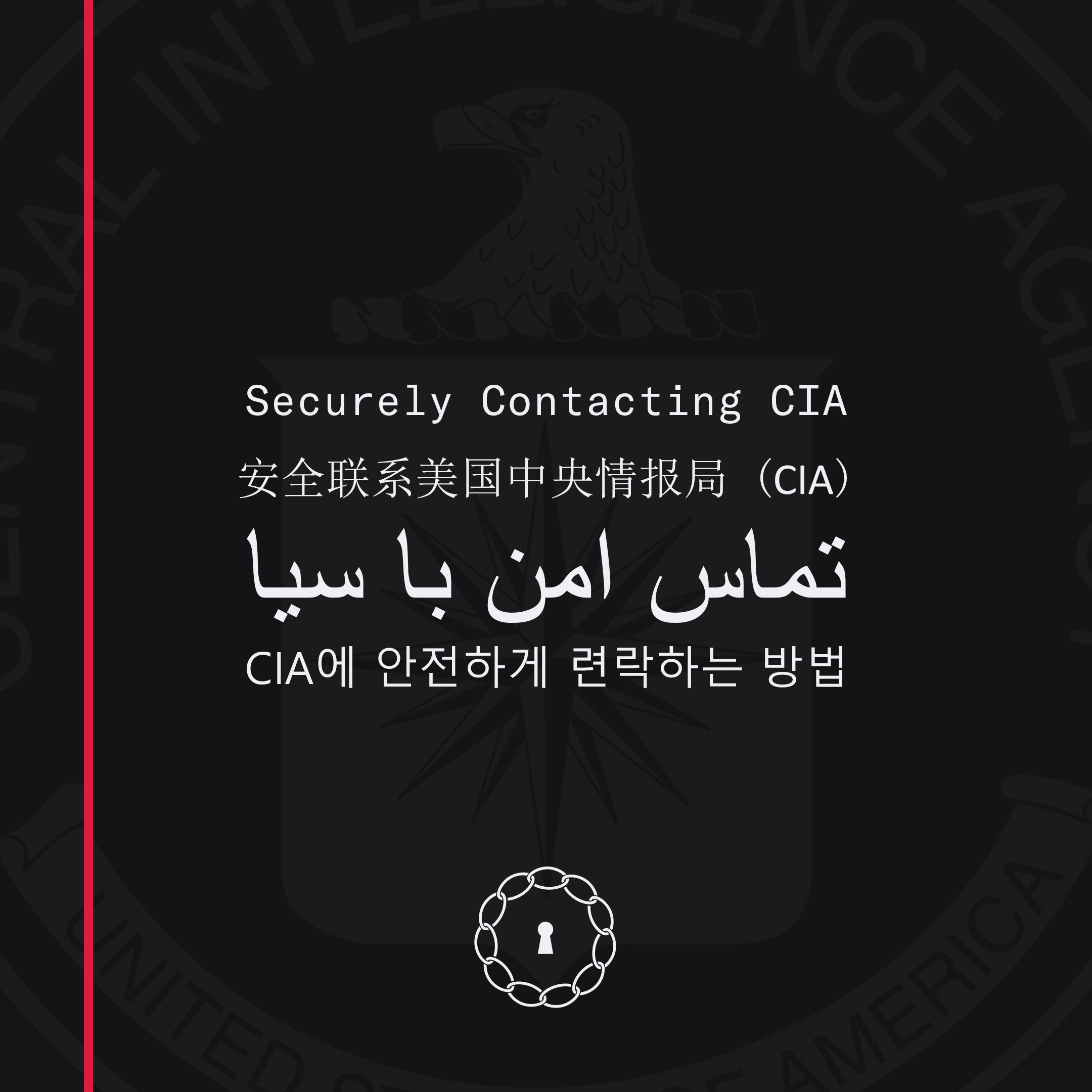 Messages and videos are being shared in Mandarin, Farsi and Korean on various CIA accounts