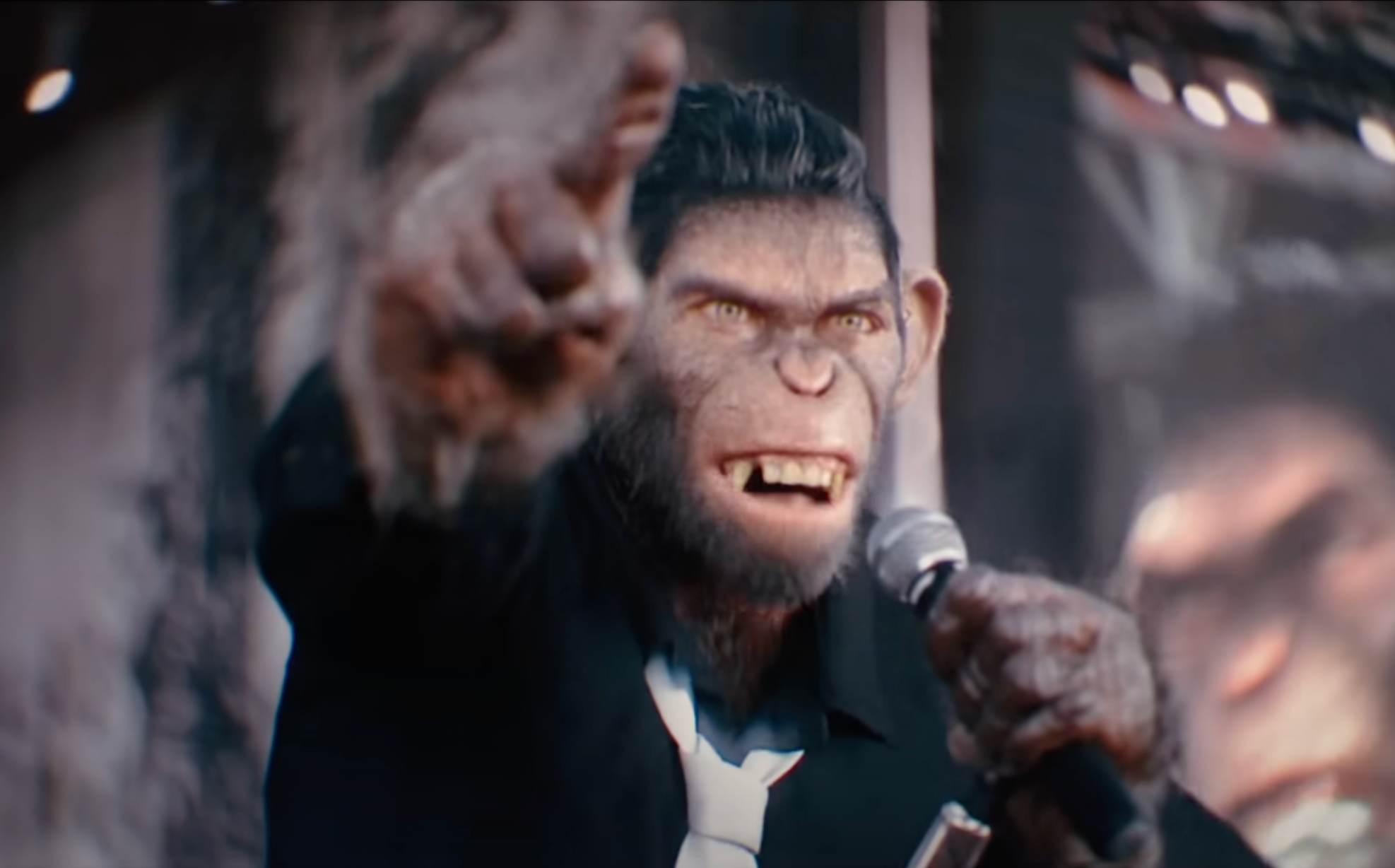 Williams as a CGI chimpanzee in ‘Better Man’