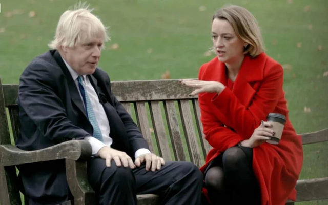 <p>Laura Kuenssberg meets with Boris Johnson in 2021</p>