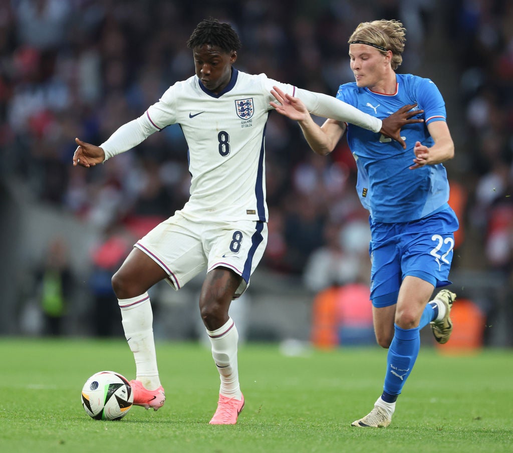 Andri played against England at Wembley