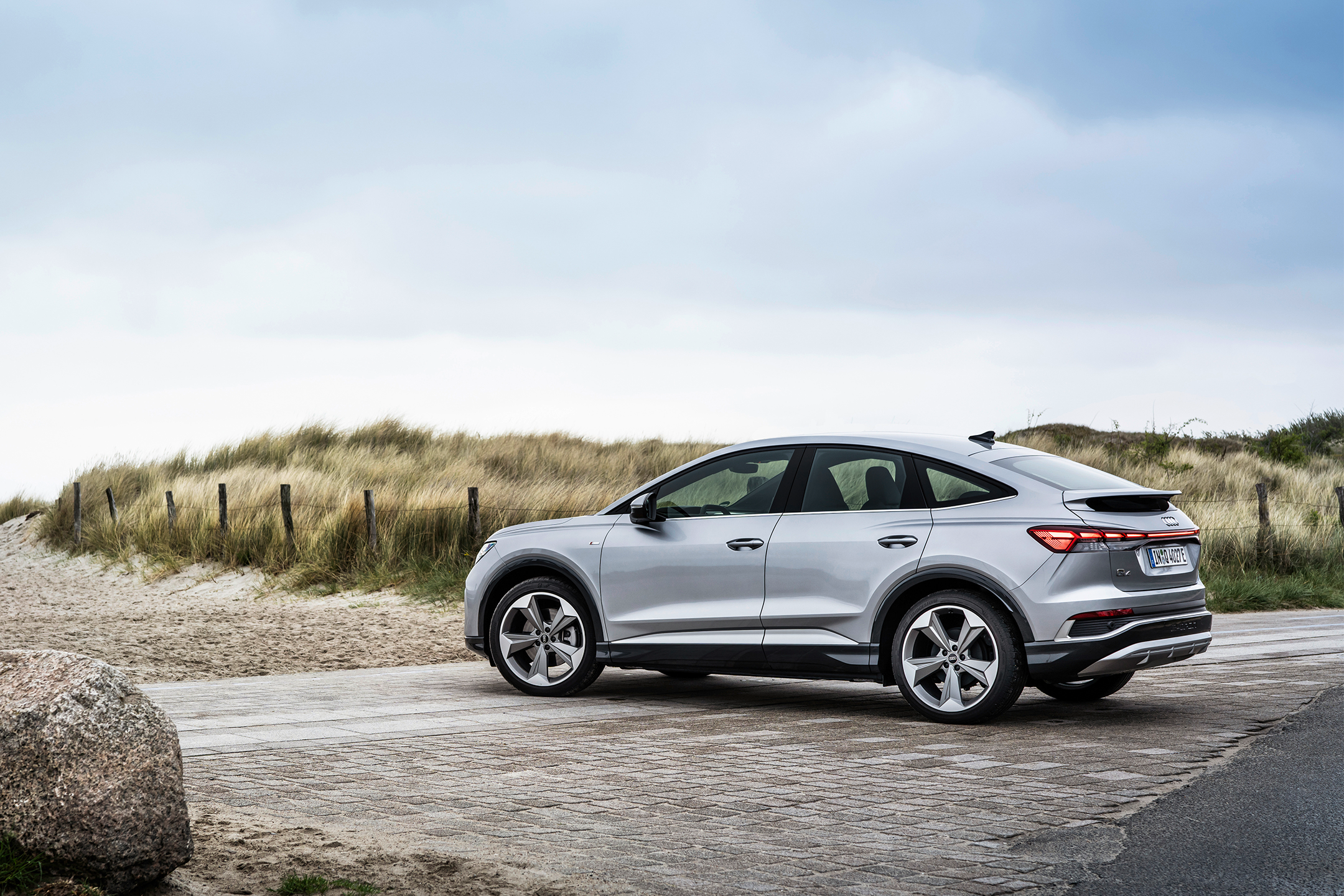 Our expert calls the Audi Q4 Sportback e-tron ia stylish and practical electric SUV