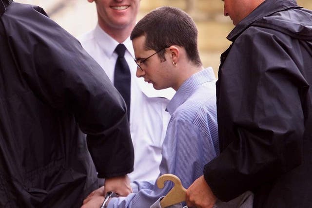 Dominic McKilligan, then aged 19, attending a 1999 hearing (Owen Humphreys/PA)