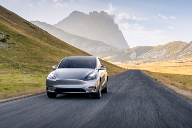 <p>The new Tesla Model Y is cheaper than the all-wheel drive version at £46,990 </p>