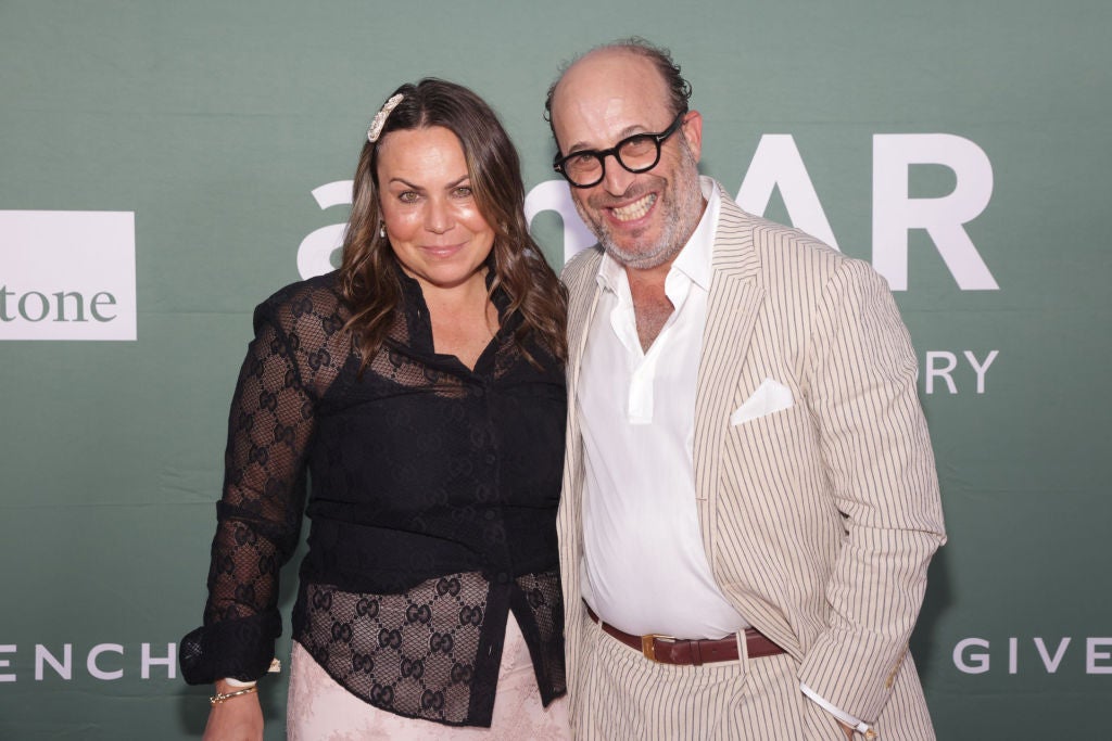 Gallerist Eric Firestone with Angela Firestone at the amfAR Palm Beach Gala on March 2nd in Florida. The New York art dealer says a year-long water leak in one of its storage rooms has left about $1 million worth of irreplaceable works completely ruined by black mold.