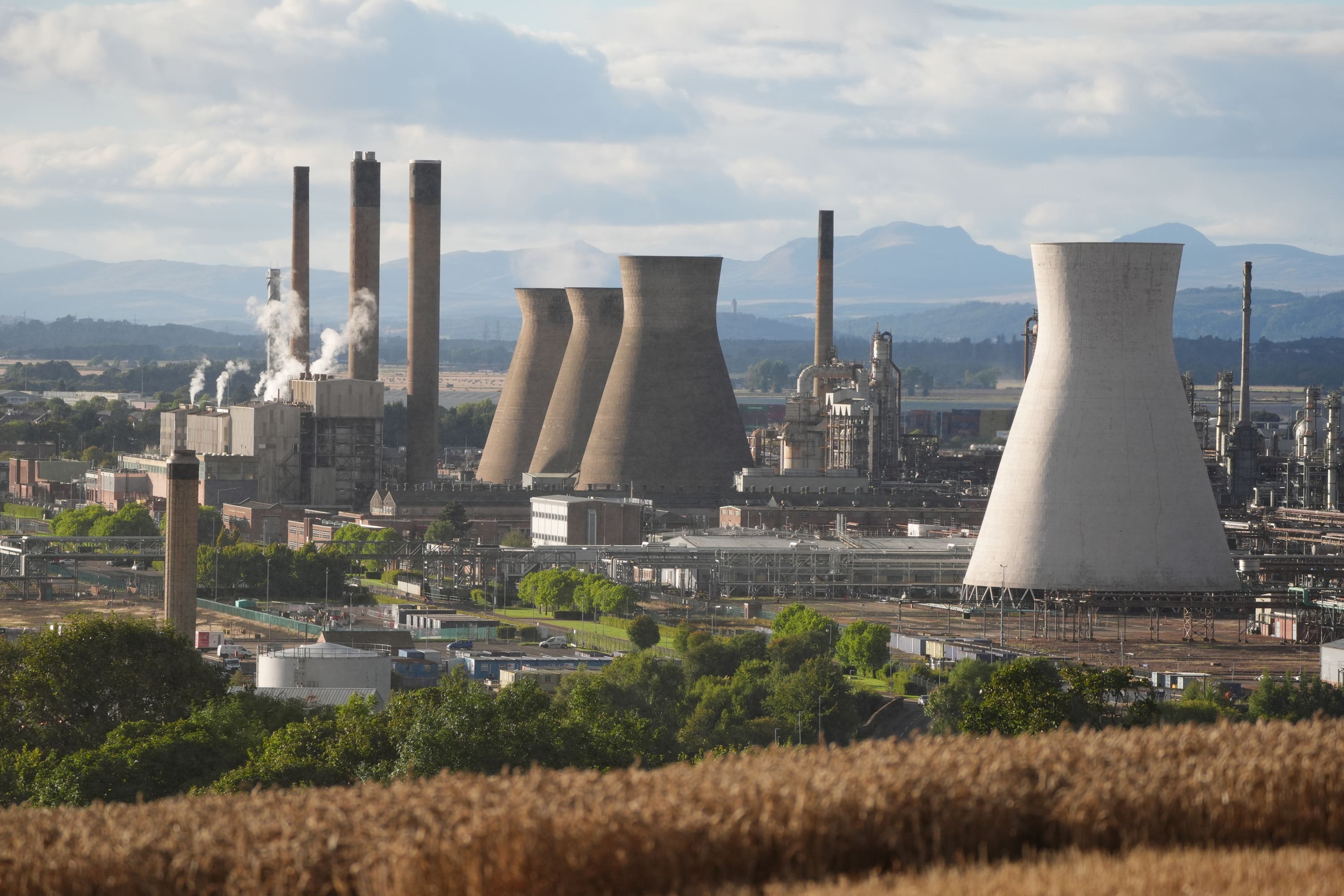 The refinery on the site is due to close next year (Andrew Milligan/PA)