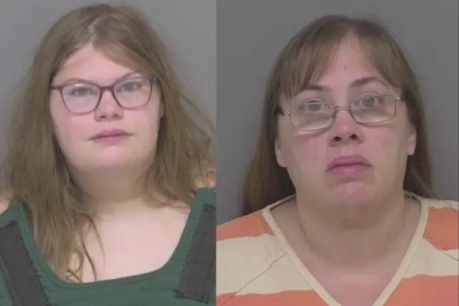 Abigail Strong, 21, and her mother Holly Strong, 48, were arrested following the incident on Friday