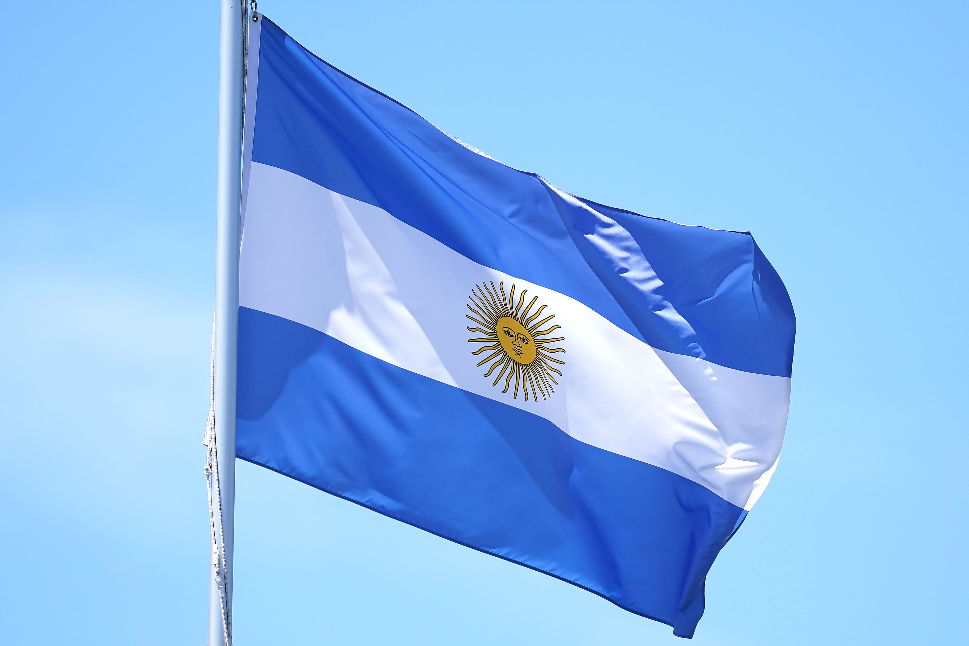 General view of the flag of Argentina (Mike Egerton/PA)