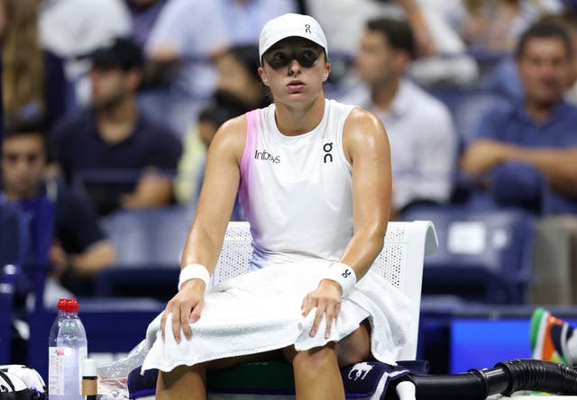 <p>Swiatek was knocked out of the quarter-finals of the US Open </p>