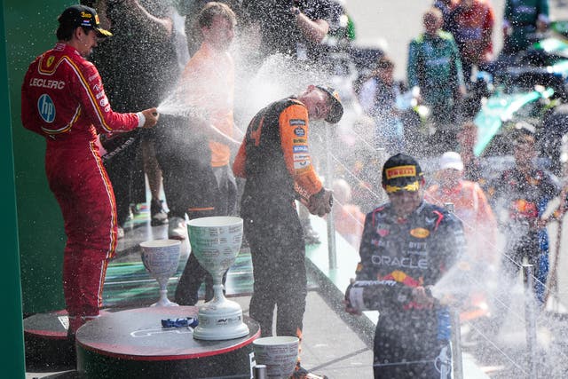 <p>F1 drivers spray Ferrari Trento sparkling wine on the podium but that is set to change </p>