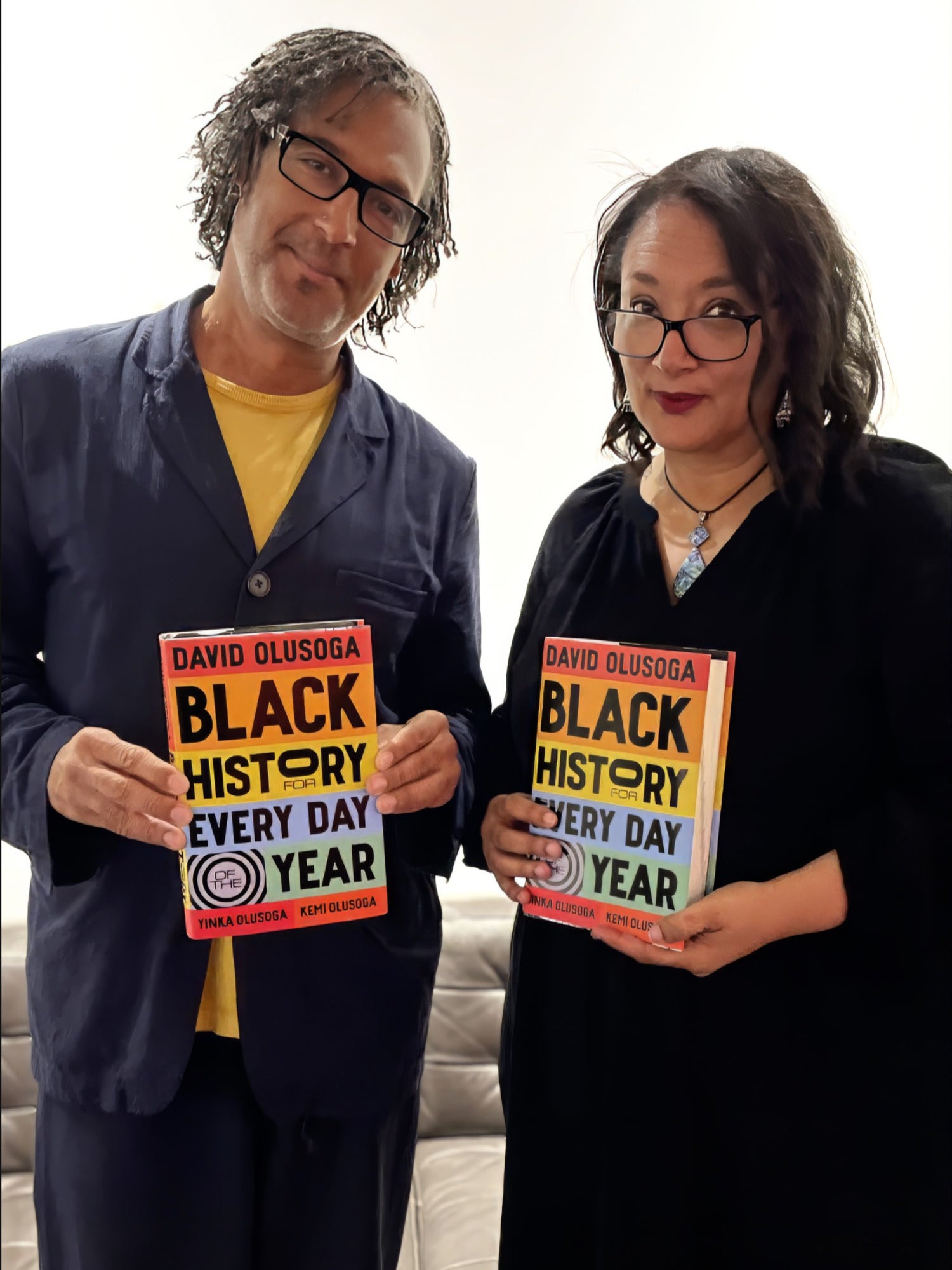 David Olusoga and his sister Yinka Olusoga