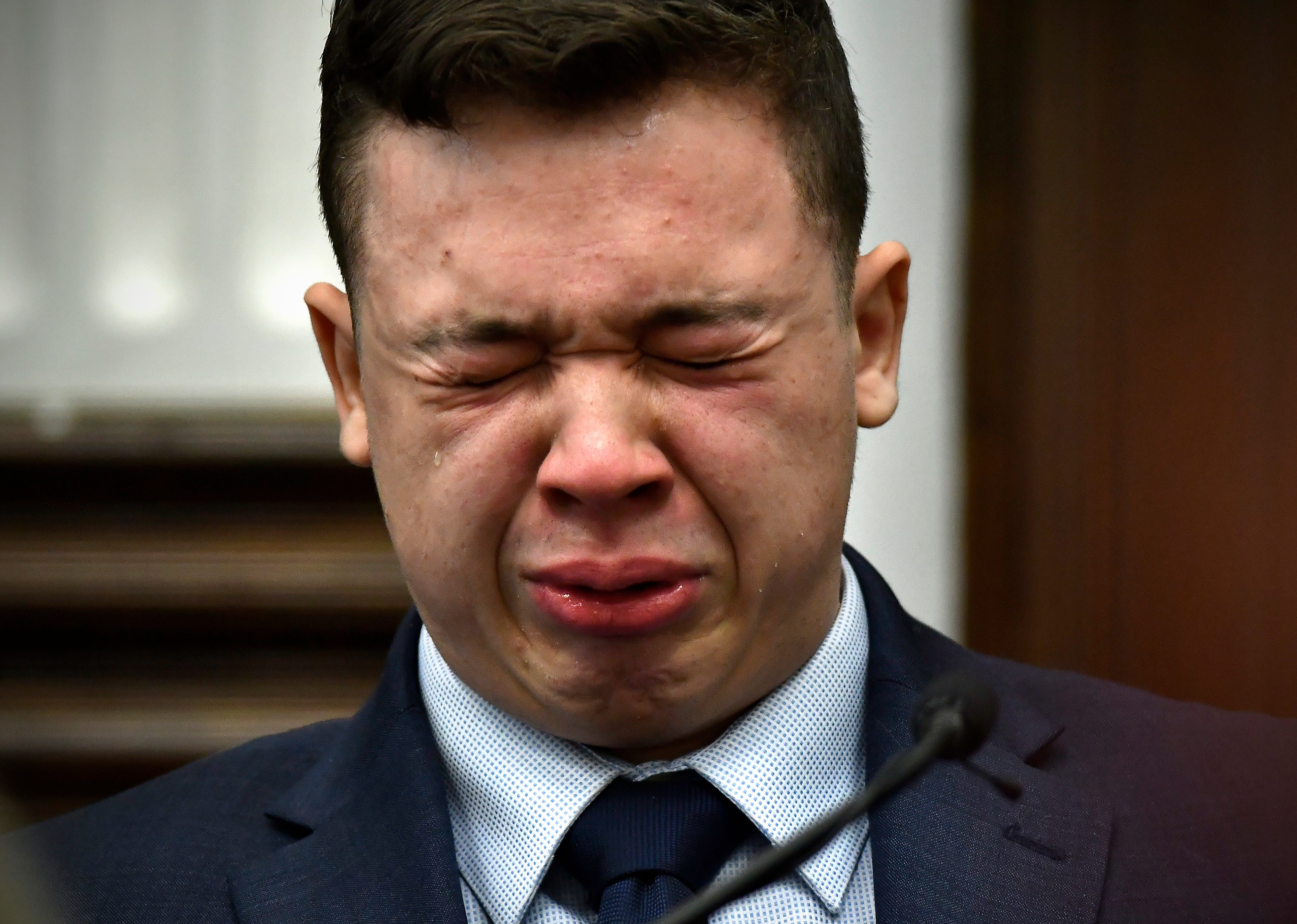 Kyle Rittenhouse testifying in Kenosha County Courthouse on November 10, 2021