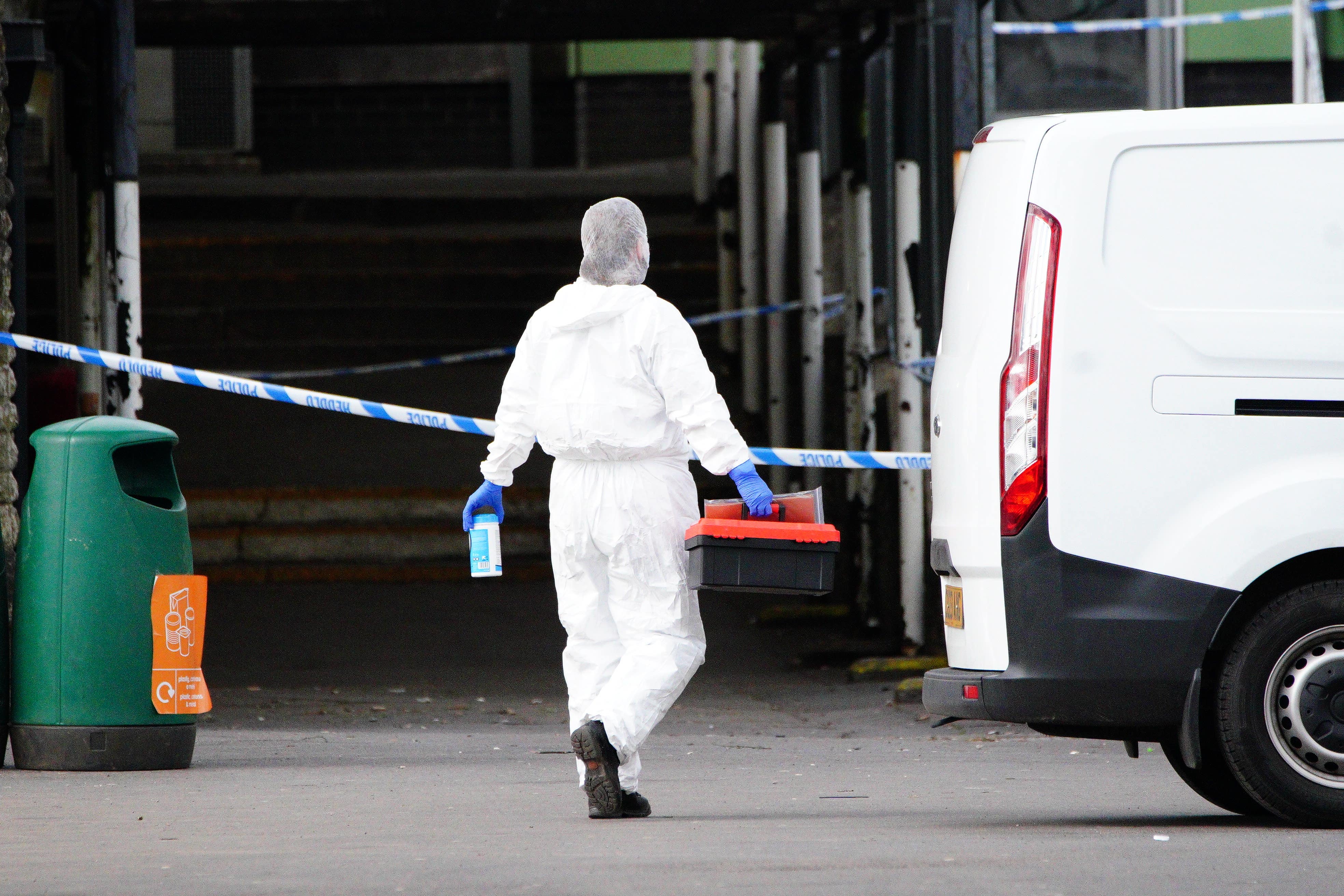 CCTV has been shown in court showing the moment a young girl stabbed two teachers and another student in Ammanford (Ben Birchall/PA)