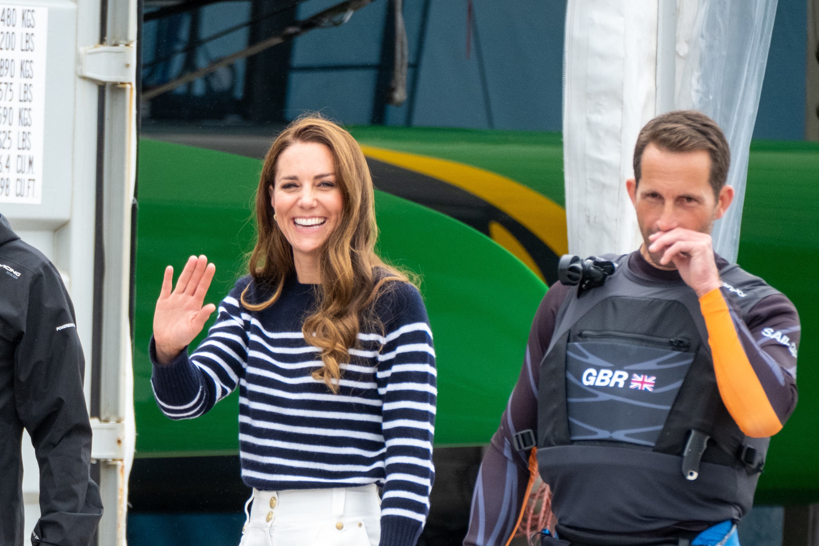 The Duchess of Cambridge with Sir Ben Ainslie (PA)