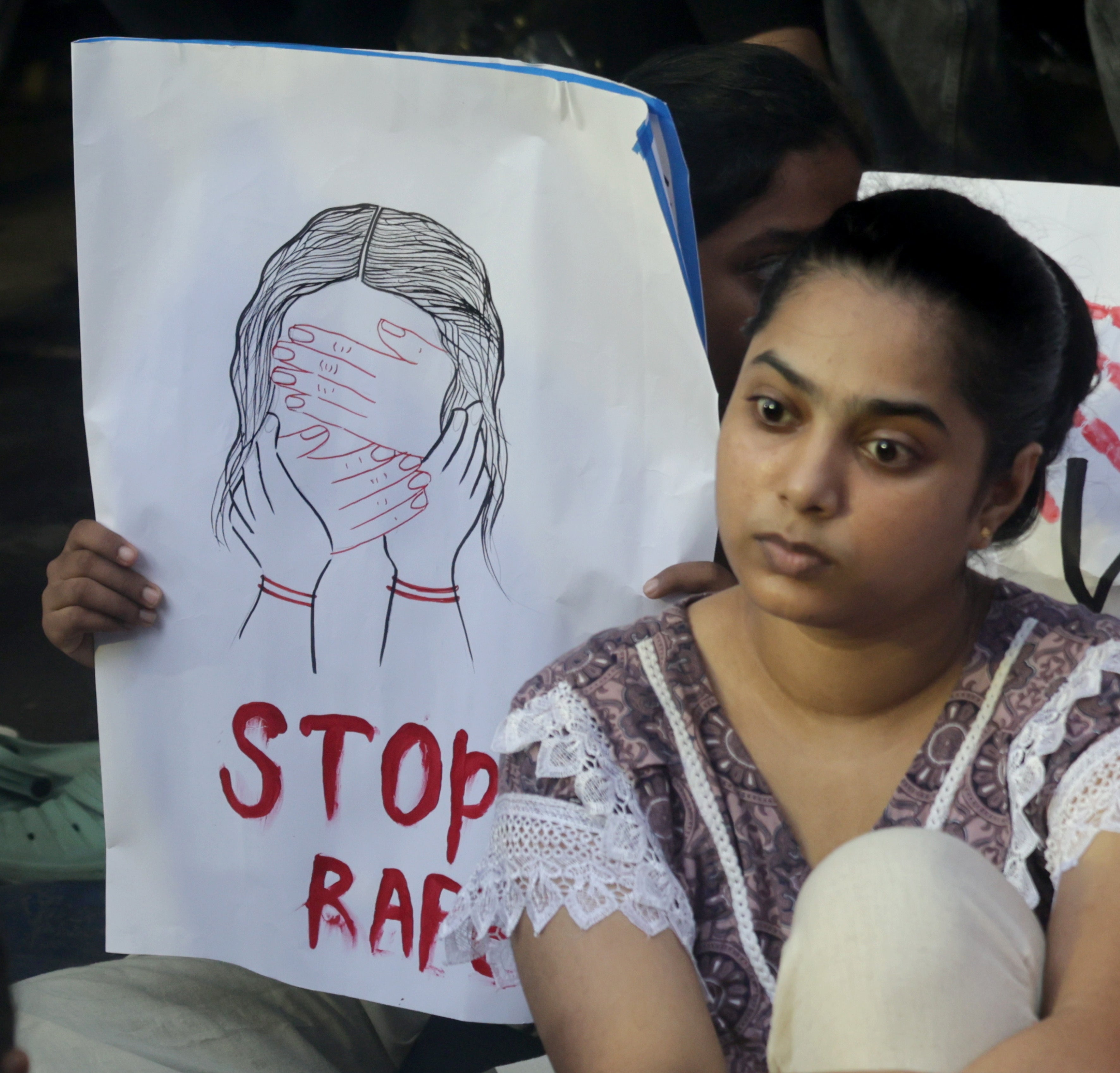 Demonstrator takes part in a protest against rape and murder of a doctor in Kolkata