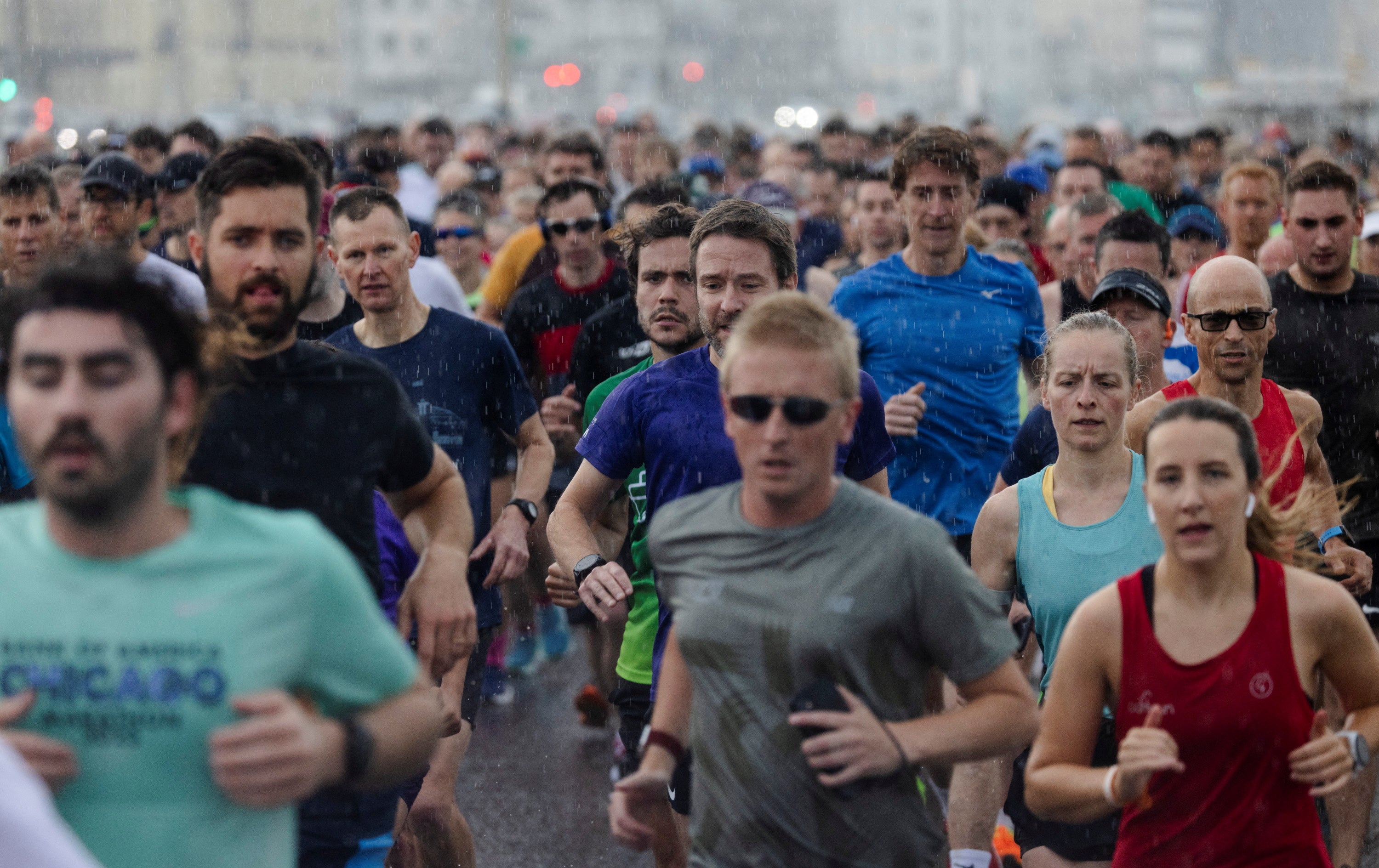 Runners take part in the weekly Saturday 5km run at Hove Promenade parkrun in Brighton