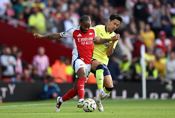 Raheem Sterling makes his first Premier League start for Arsenal