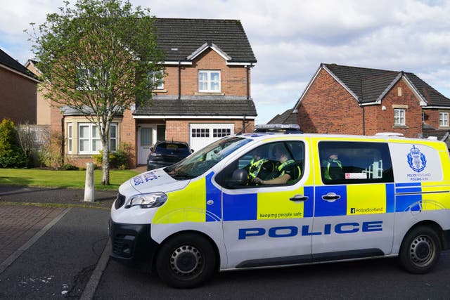 Peter Murrell and Nicola Sturgeon share a home in Uddingston, South Lanarkshire, which was searched by police and forensics officers (Andrew Milligan/PA)