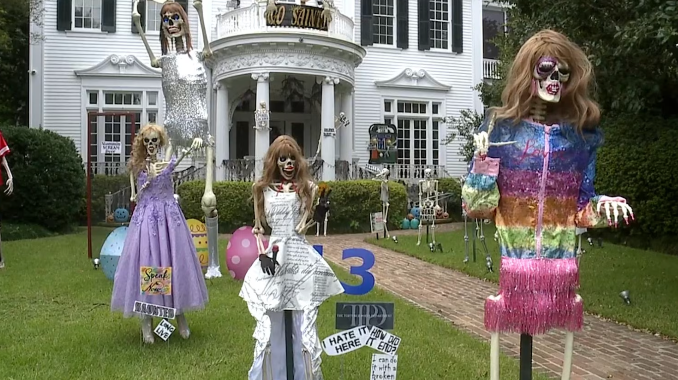 Louellen Berger designed 14 skeletons inspired by Taylor Swift’s life outside her home