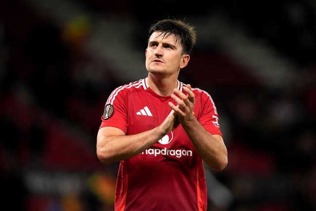 Harry Maguire has urged Manchester United to stick together (Martin Rickett/PA)