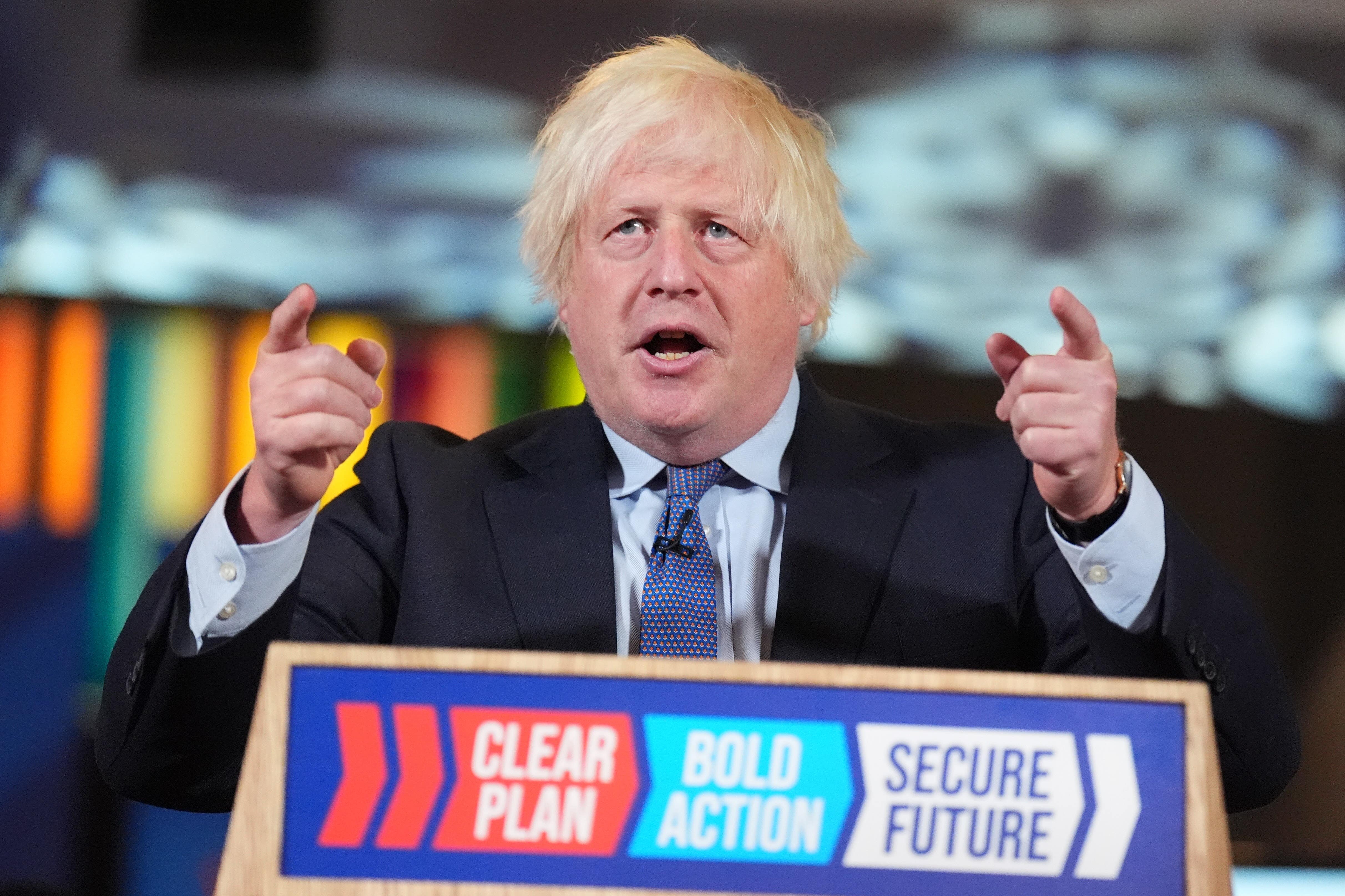 The former prime minister was met with cheers and applause from the crowd (James Manning/PA)