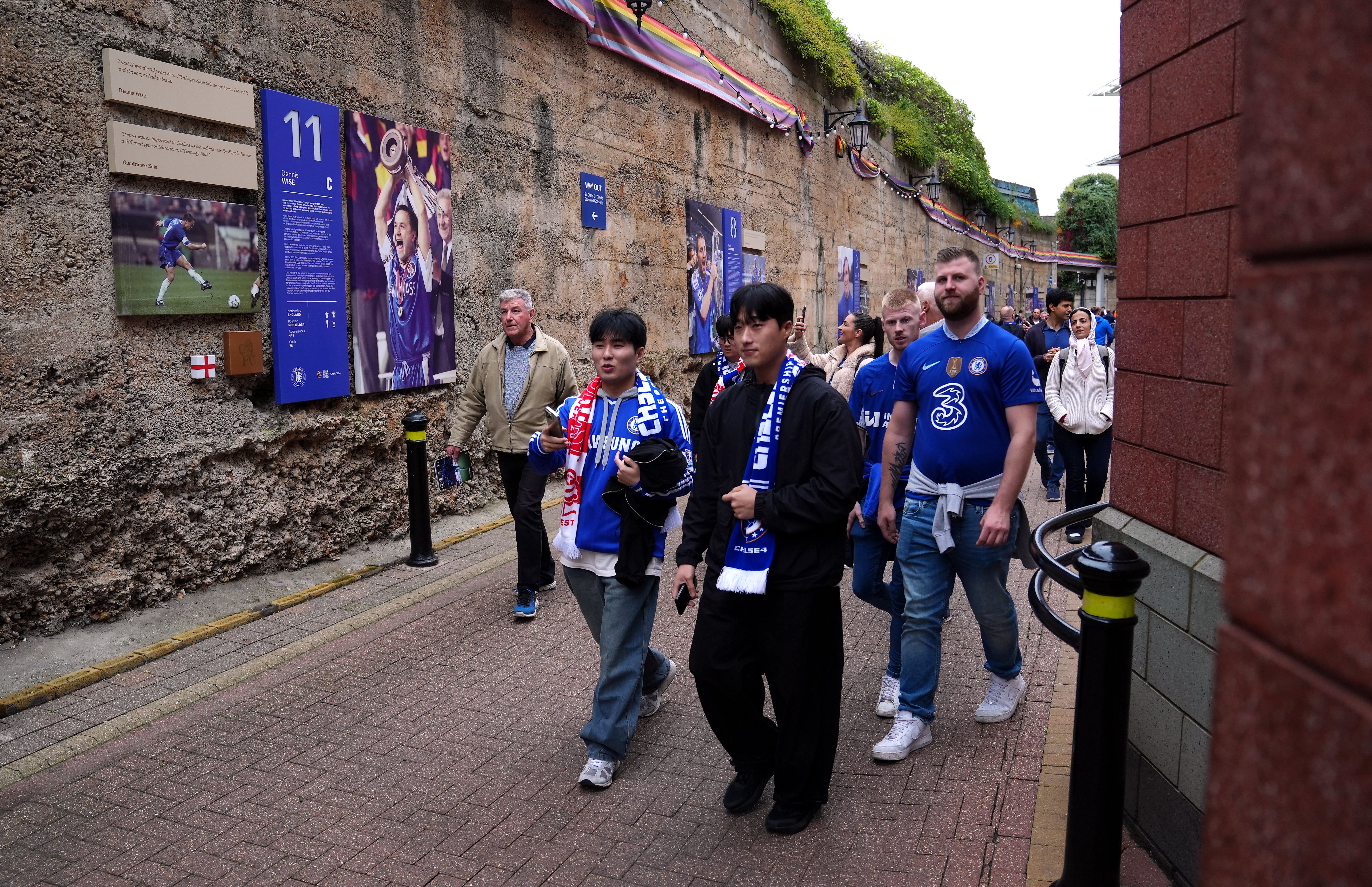 Chelsea fans ahead of the Premier League match