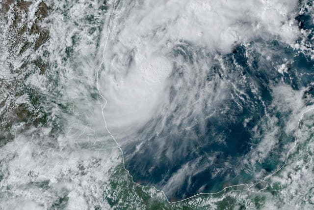 <p>A satellite image of Storm Milton, which is expected to make landfall midweek </p>