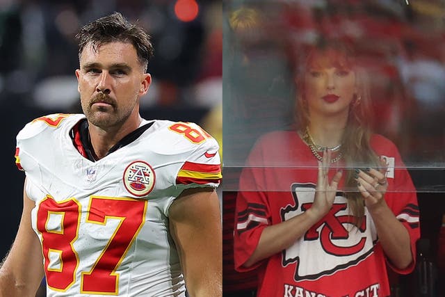 <p>Travis Kelce says Taylor Swift will be at his game on October 7 </p>