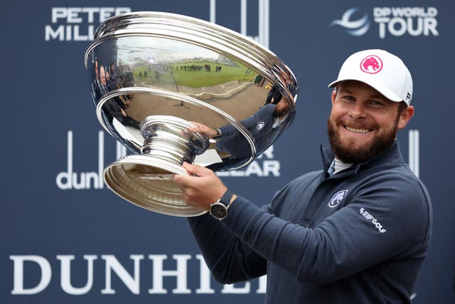 <p>Tyrrell Hatton won the Alfred Dunhill Links Championship for a third time </p>