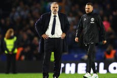 Furious Ange Postecoglou labels ‘unacceptable’ Tottenham collapse at Brighton as ‘worst defeat’