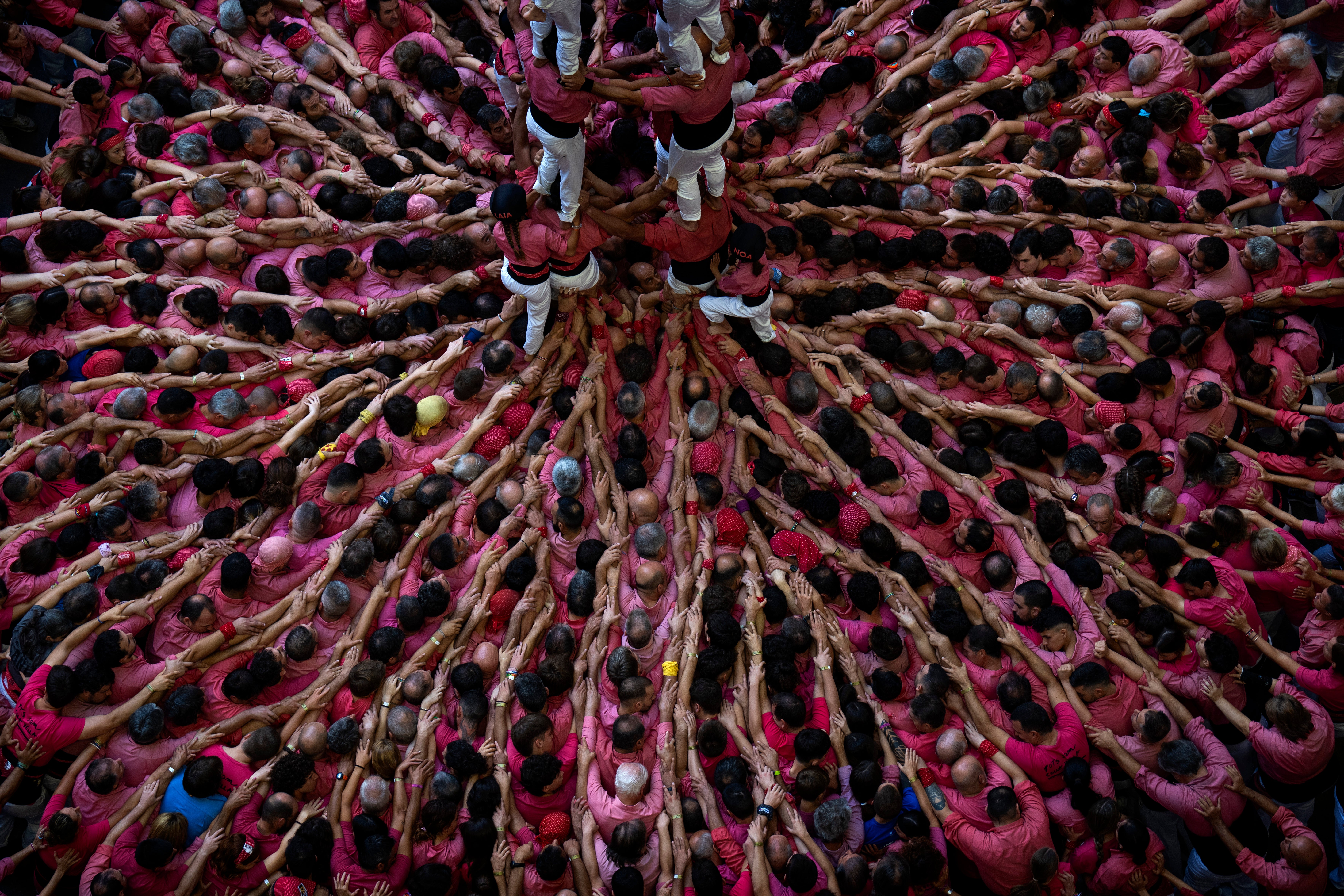 APTOPIX Spain Catalonia Human Tower