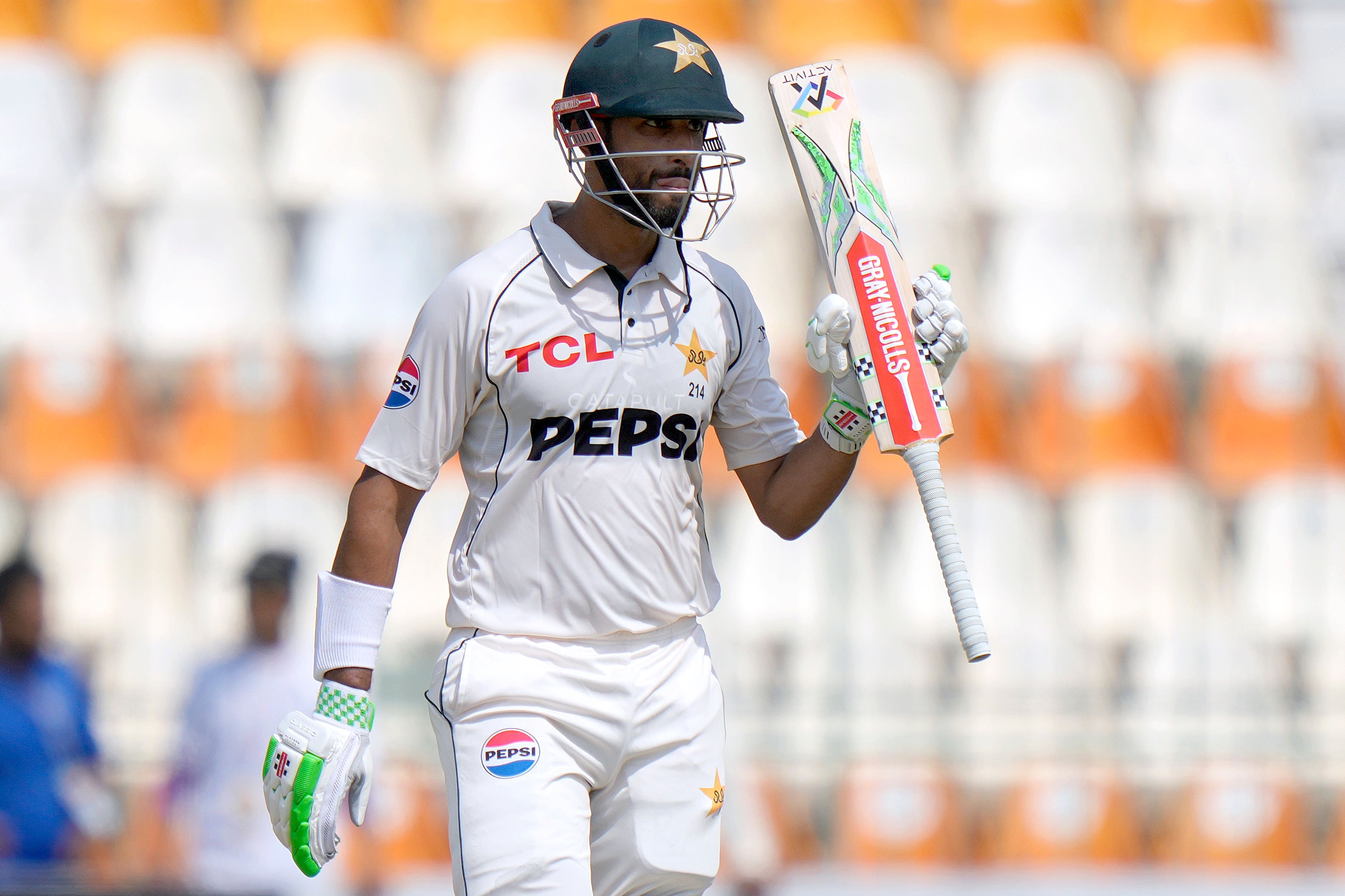 Shan Masood scored a half-century in the opening session (AP Photo/Anjum Naveed)